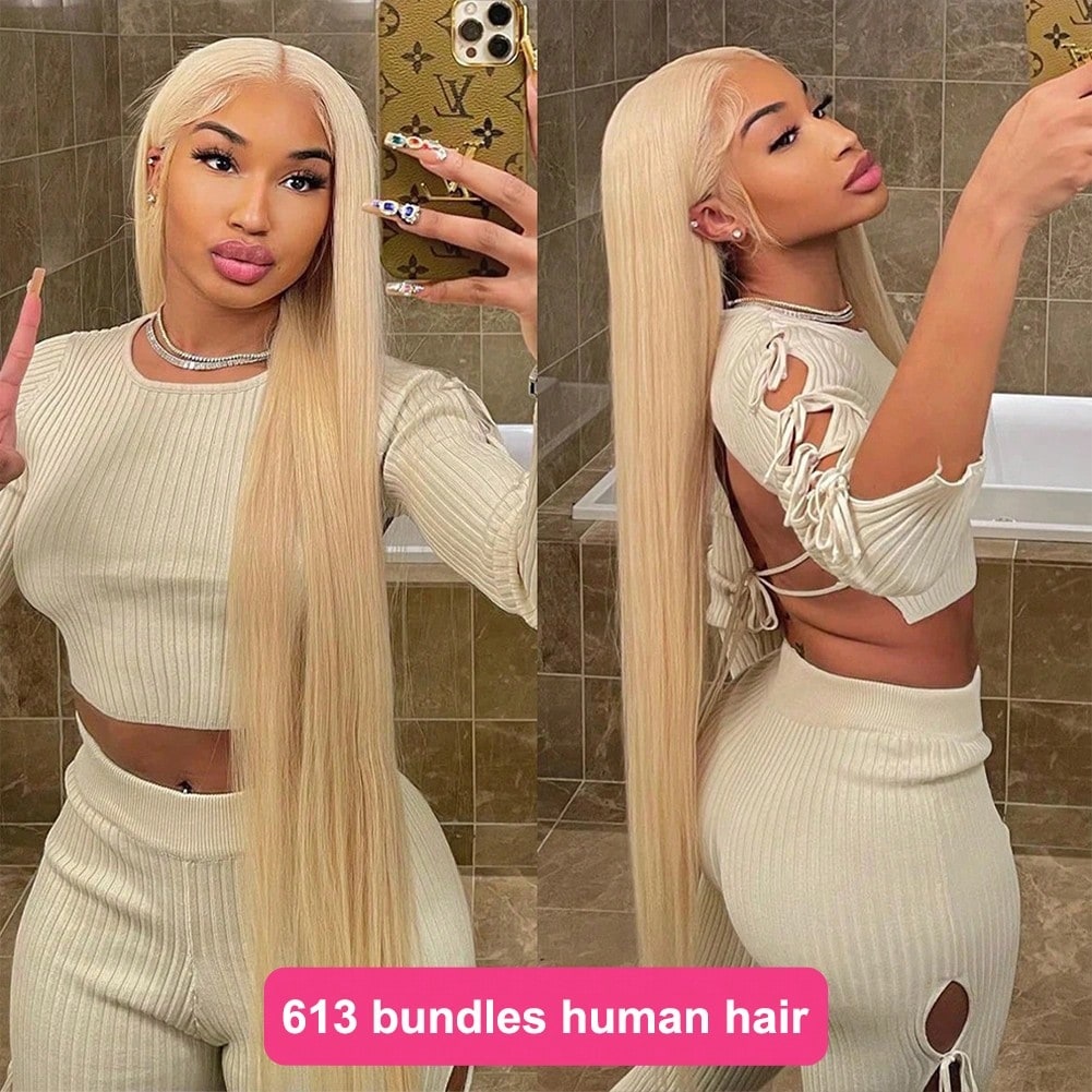 Hair Care Set - 613 Honey Blonde Bundle Hair Extension