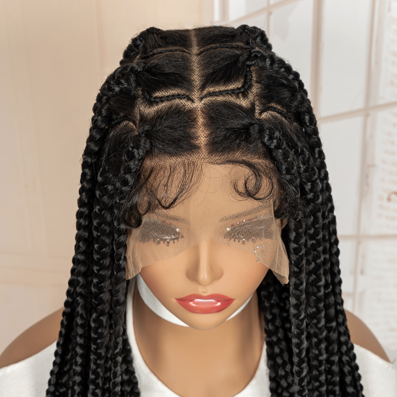Synthetic Full Lace Braided Wi - đánh giá và giá Braiding Hair Kanekalon