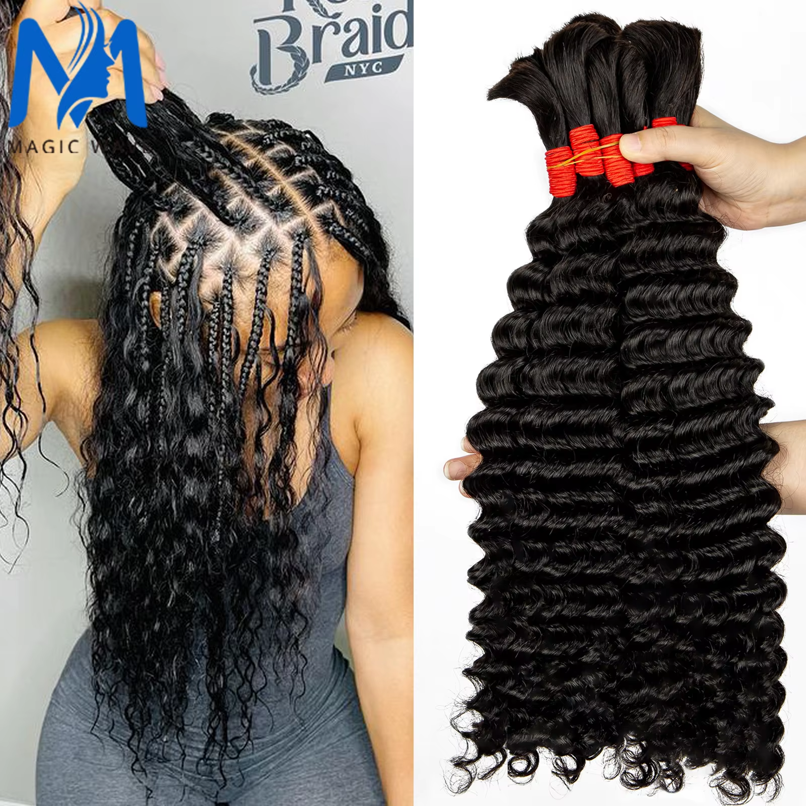 16-24inch Human Hair Bulk for  - đánh giá và giá Hair Care For Wavy Hair