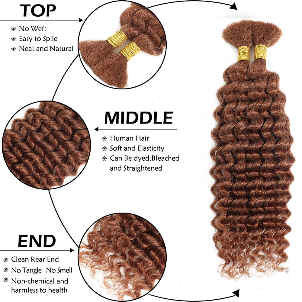 18inch Deep Wave Bulks 100G 2  - đánh giá và giá Hair Care For Wavy Hair