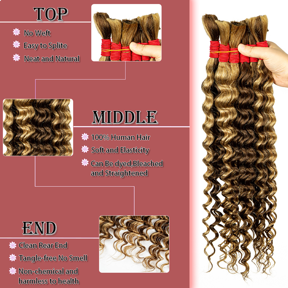 4/27 Color Deep Wave Bulk Huma - đánh giá và giá Hair Care For Wavy Hair
