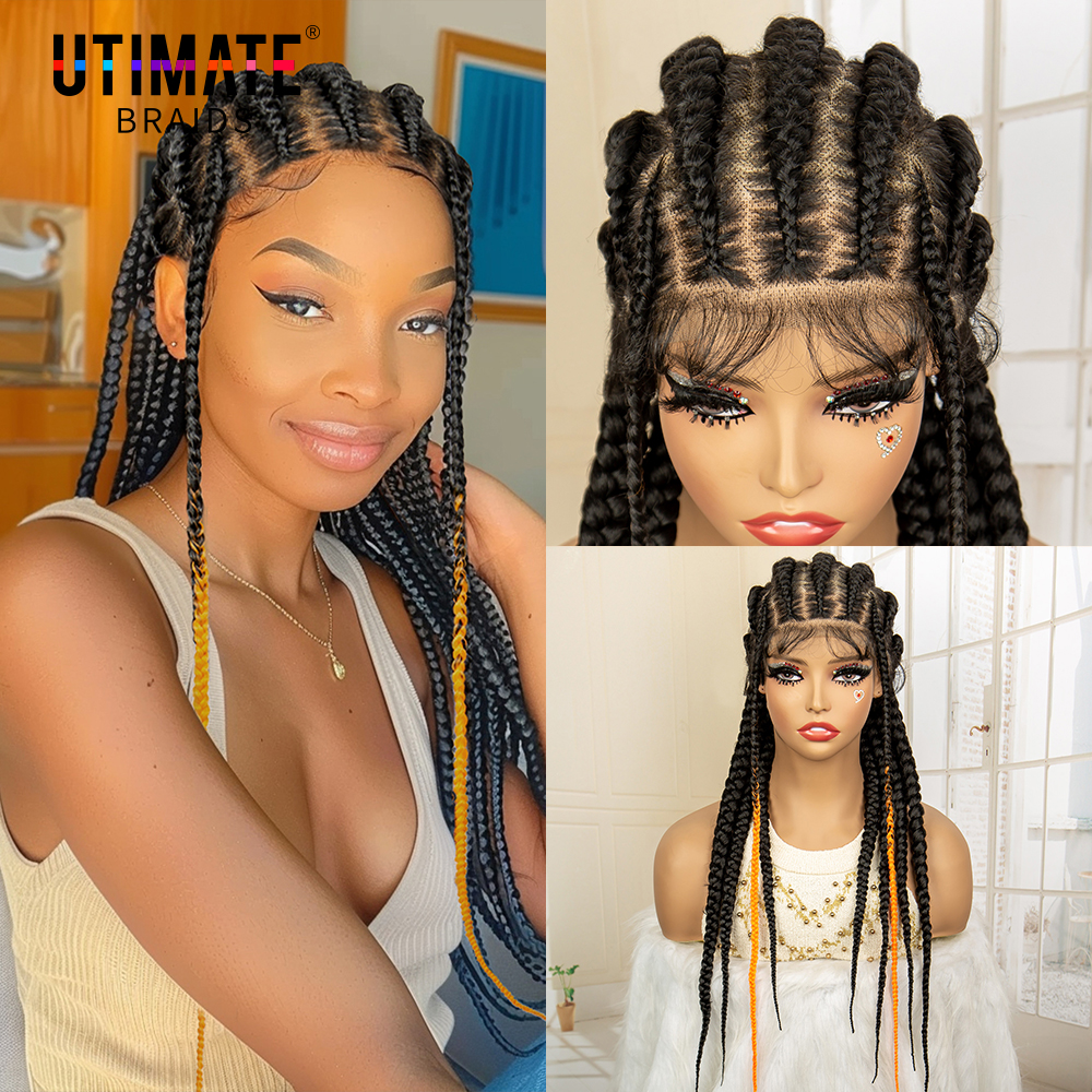 Full lace Cornrow Braided Wigs - đánh giá và giá Braiding Hair Kanekalon