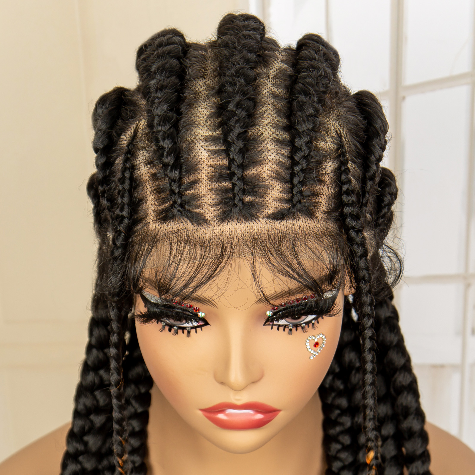 Full lace Cornrow Braided Wigs - đánh giá và giá Braiding Hair Kanekalon