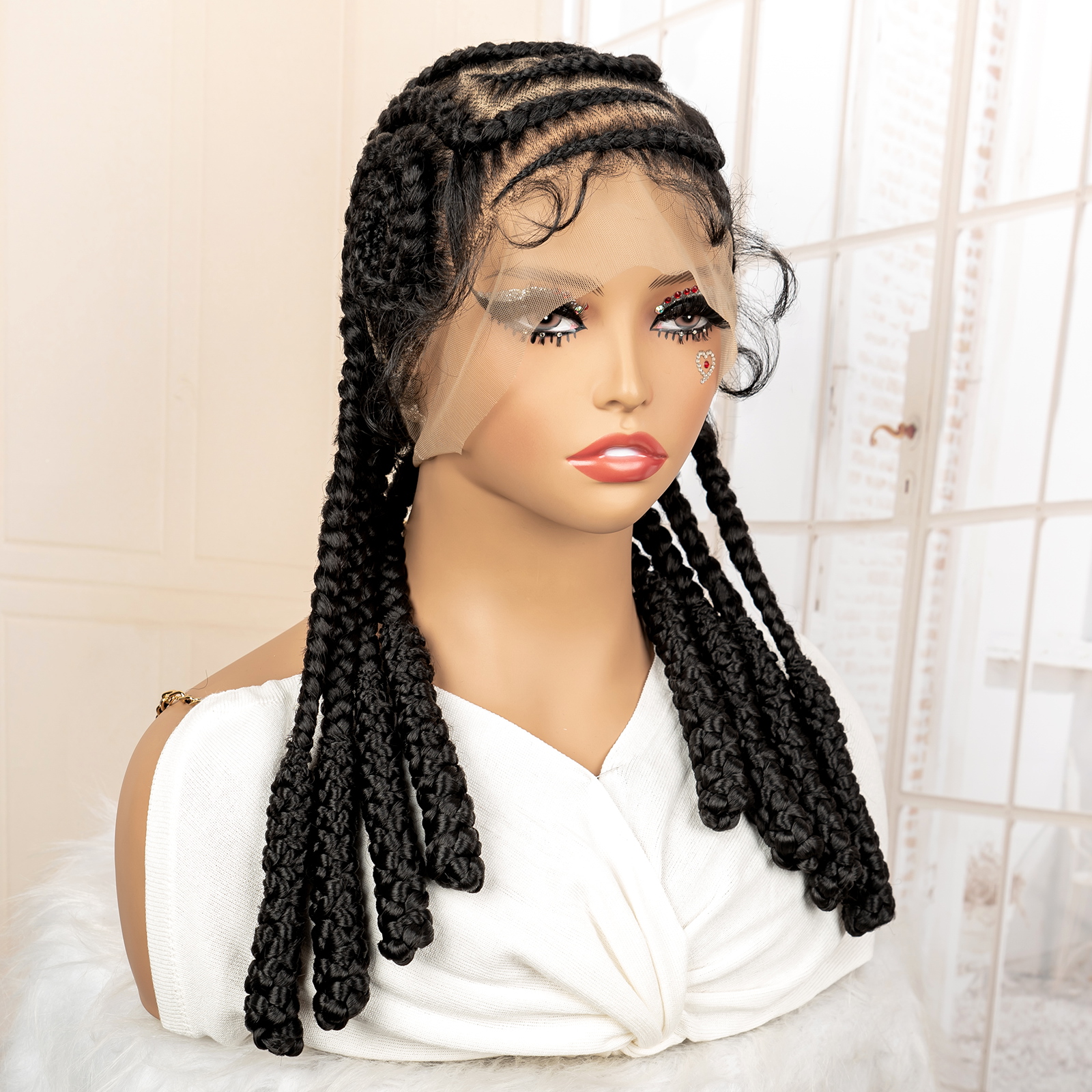 New Synthetic Afro Braided Wig - đánh giá và giá Braiding Hair Kanekalon