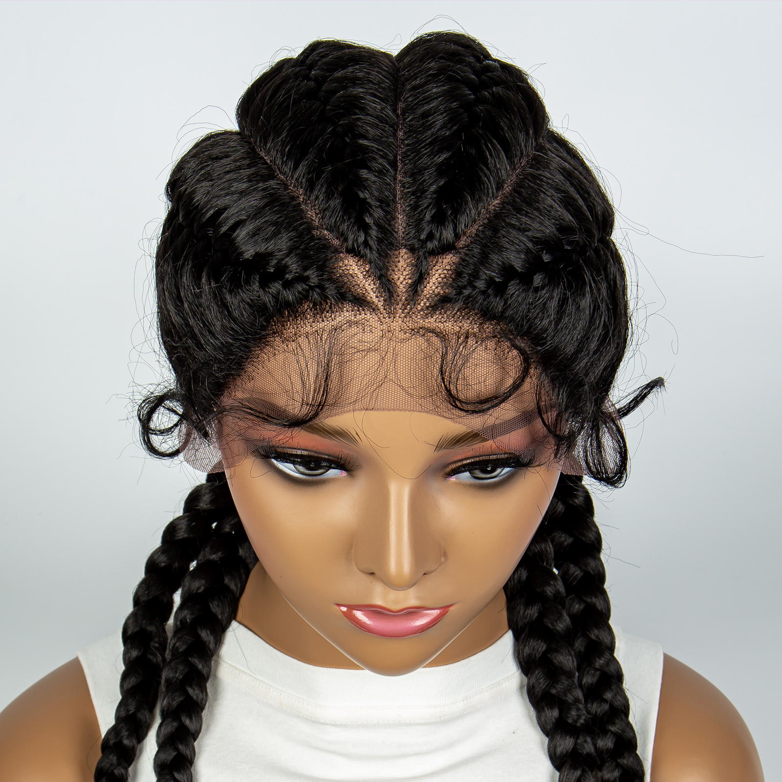 Synthetic Cornrow Braiding Wig - đánh giá và giá Braiding Hair Kanekalon