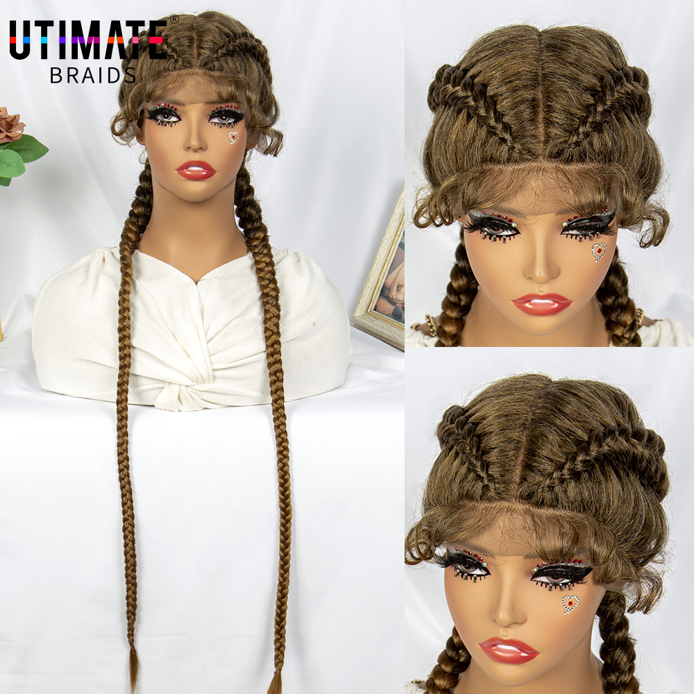 Brown Synthetic Braided Wigs C - đánh giá và giá Braiding Hair Kanekalon