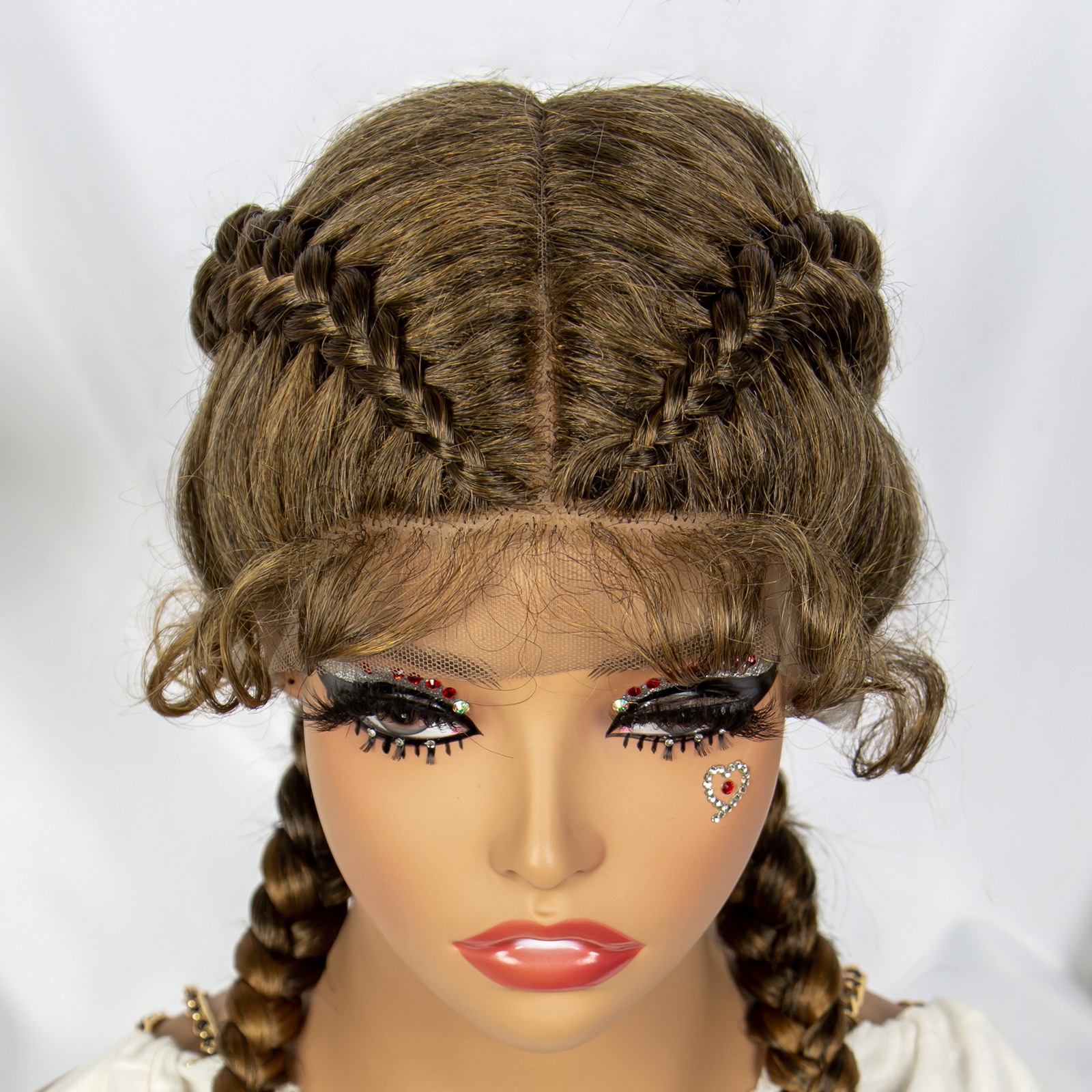 Brown Synthetic Braided Wigs C - đánh giá và giá Braiding Hair Kanekalon
