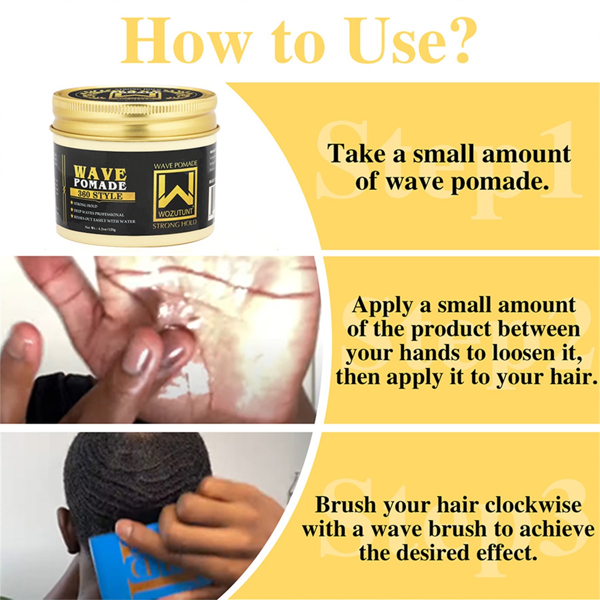 WOZUTUNT 120g Wave Control Pom - đánh giá và giá Hair Care For Wavy Hair